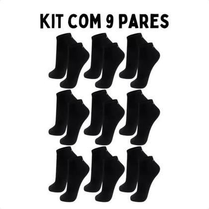 Imagem de Kit 9 Meia Puket Escolar Cano Curto Dia A Dia Festas Eventos