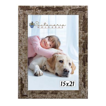 Imagem de Kit 9 Molduras Porta Retrato 15X21 Marrom
