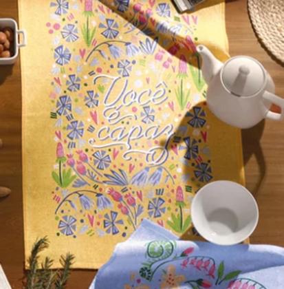 Imagem de Kit 9 Panos de Copa Felpudo Estampado Dohler Sortido