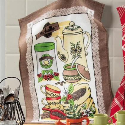 Imagem de Kit 9 Panos de Copa Felpudo Estampado Dohler Sortido