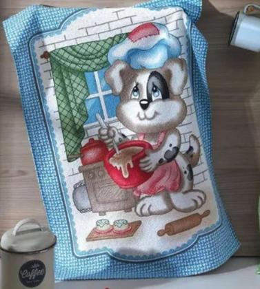 Imagem de Kit 9 Panos de Copa Felpudo Estampado Dohler Sortido