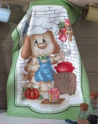 Imagem de Kit 9 Panos de Copa Felpudo Estampado Dohler Sortido