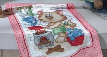 Imagem de Kit 9 Panos de Copa Felpudo Estampado Dohler Sortido