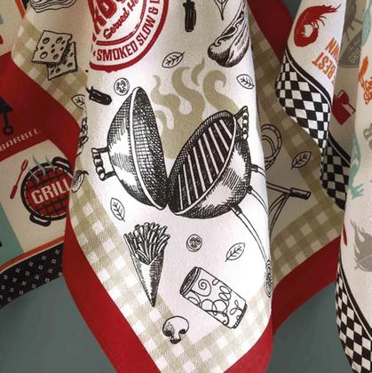 Imagem de Kit 9 Panos de Copa Felpudo Estampado Dohler Sortido