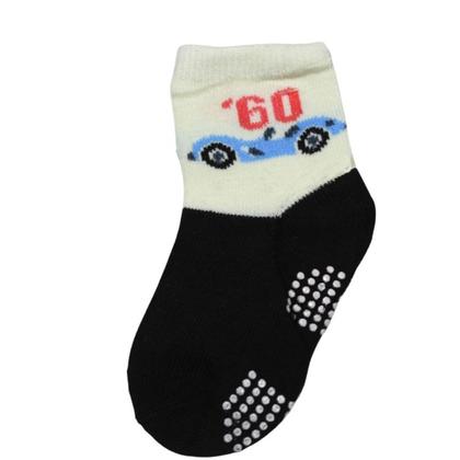 Imagem de Kit 9 Pares Meia Infantil Bebe Antiderrapante Menino 0 A 24