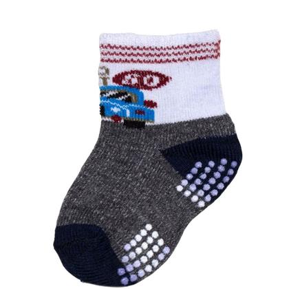 Imagem de Kit 9 Pares Meia Infantil Bebe Antiderrapante Menino 0 A 24