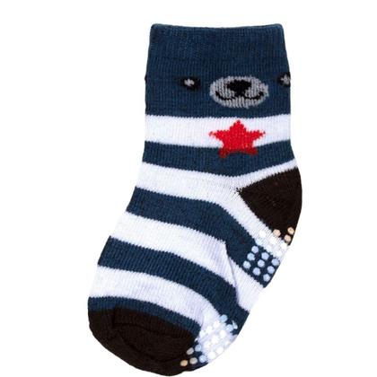 Imagem de Kit 9 Pares Meia Infantil Bebe Antiderrapante Menino 0 A 24