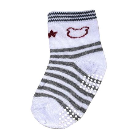 Imagem de Kit 9 Pares Meia Infantil Bebe Antiderrapante Menino 0 A 24