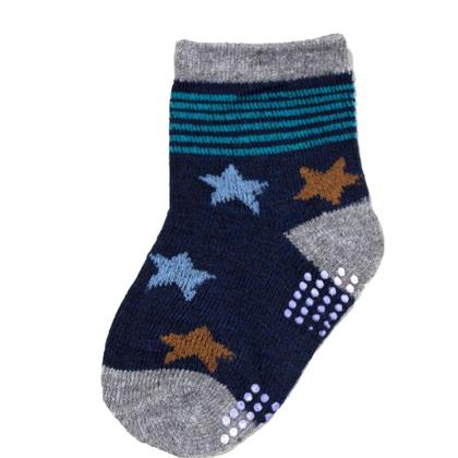 Imagem de Kit 9 Pares Meia Infantil Bebe Antiderrapante Menino 0 A 24