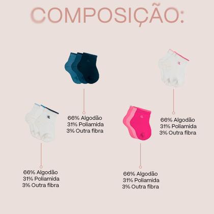 Imagem de Kit 9 Pares Meias Lupo Masculina Feminina Básica Infantil
