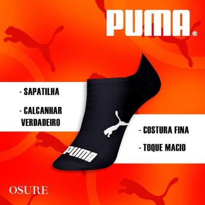 Imagem de Kit 9 Pares Meias Puma Sapatilha Algodão Cano Baixo Meia Soquete Adulto Masculino Feminino Original