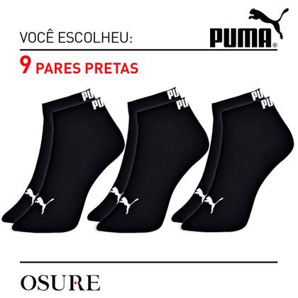 Imagem de Kit 9 Pares Meias Puma Soquete Cano Curto Baixo Meia Esportiva Academia Algodão Original