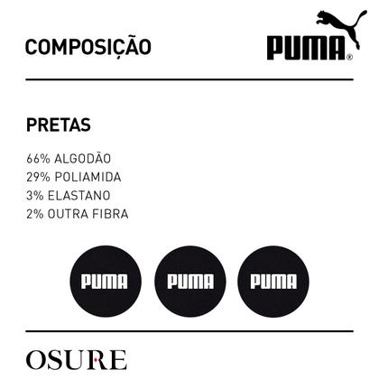 Imagem de Kit 9 Pares Meias Puma Soquete Cano Curto Baixo Meia Esportiva Academia Algodão Original