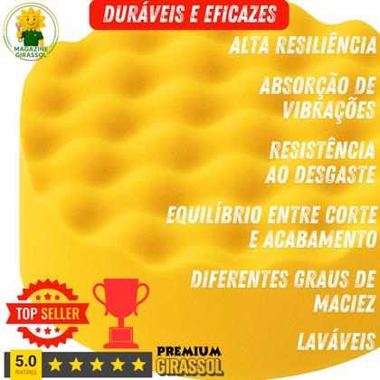 Imagem de Kit 9 Peças 7 Pol. 180mm Disco Espuma Boina Lã Prato Pino M14 Polimento Automotivo KP15