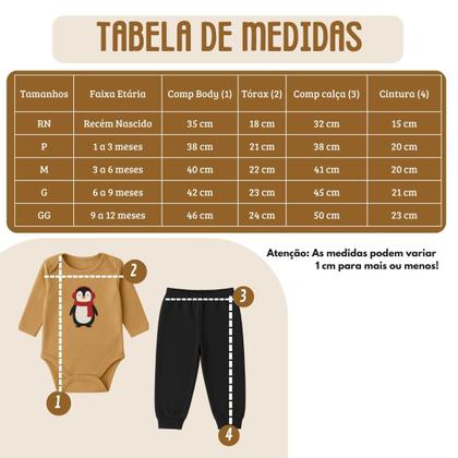 Imagem de Kit 9 peças Roupa Bebê Body e Mijão com punhos, menino e menina Suedine 100 algodão, Enxoval Atacado recém nascido, P M G e GG