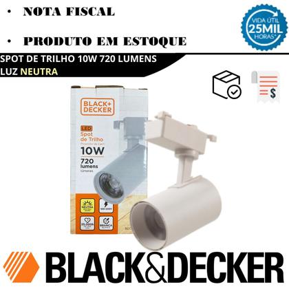 Imagem de Kit 9 Spot Trilho Led Eletrificado 10w Branco Neutro 4000K