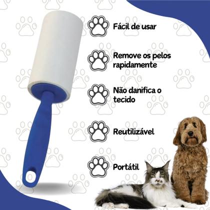 Imagem de Kit 9 Tapetes Higiênicos P/Pets + Rolo Tira Pelos Adesivo