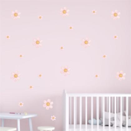 Imagem de Kit 90 Adesivos De Parede Infantil flor Menina Bebê