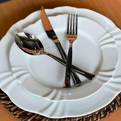 Imagem de Kit 90 Talheres Inox Garfo, Faca e Colher para Refeições Completas Perfeito para Casa Lanchonete