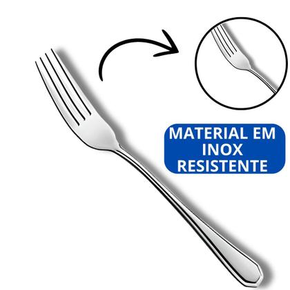Imagem de Kit 90 Talheres Inox Garfo, Faca e Colher para Refeições Completas Perfeito para Casa Lanchonete