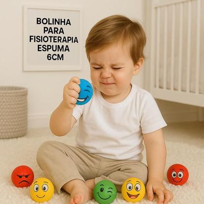 Imagem de Kit 96 Bolinhas Bola Macia Emoji Anti Stres Smile Massagem