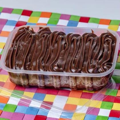 Imagem de Kit 96 Pote Retangular de Plástico 500ml Marmita Fit Bolo no Pote de Sorvete Transparente Com Tampa