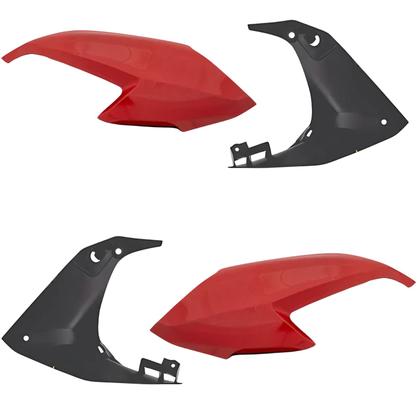 Imagem de Kit aba asa tanque aleta + aba interno honda cg fan 160 2016-2021 vermelho guarau