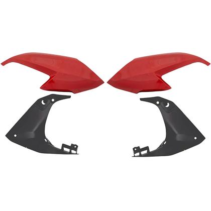 Imagem de Kit aba asa tanque aleta + aba interno honda cg fan 160 2016-2021 vermelho guarau