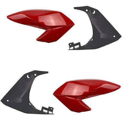 Imagem de Kit aba asa tanque aleta + aba interno honda cg fan 160 2016-2021 vermelho maceio
