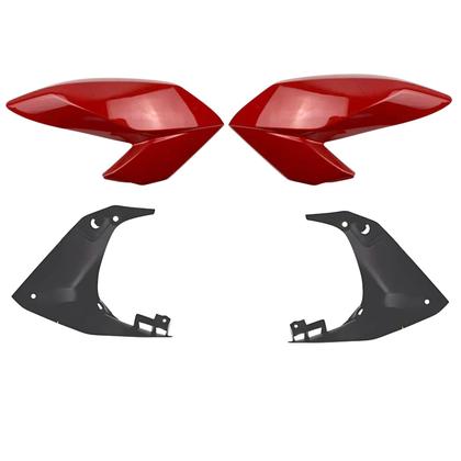 Imagem de Kit aba asa tanque aleta + aba interno honda cg fan 160 2016-2021 vermelho maceio