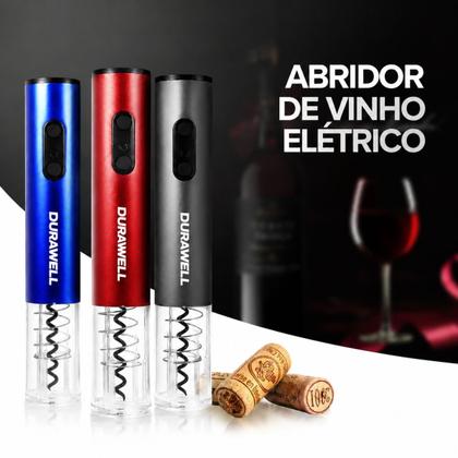 Imagem de Kit Abridor De Garrafa De Vinho Automático Elétrico Com 4 Peças WG08 Prata