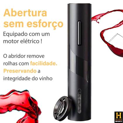 Imagem de Kit Abridor De Vinhos Saca Rolhas Completo Elétrico Automático Linha Premium