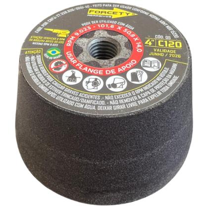 Imagem de Kit Acabamento 45 Graus Porcelanato Lixa Diamantada 100 + Rebolo Cônico 120 + Suporte C/ Adaptador