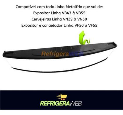 Imagem de Kit Acabamento Metalfrio Testeira Grade e Saia Veneziana Preto