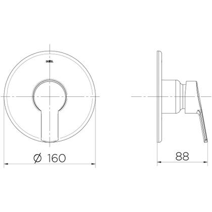Imagem de Kit Acabamento Monocomando AP/BP 3/4" Alta Vazão Chess/Gali Chrome Docol
