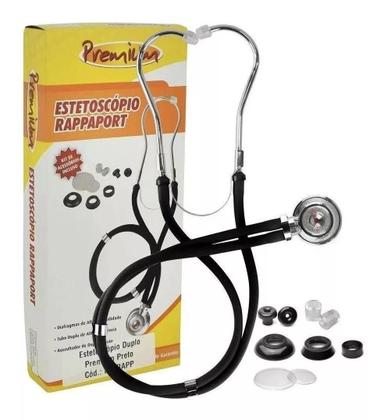 Imagem de Kit Acadêmico Esfignomanômetro + Estetoscópio Duplo Rappaport - Premium
