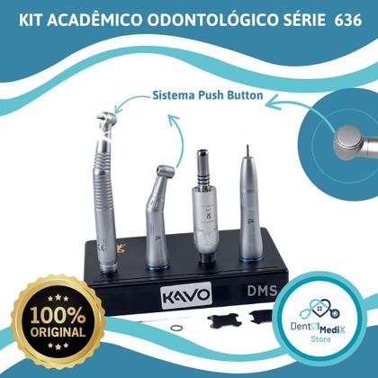 Imagem de KIT ACADEMICO ODONTOLOGICO KAVO SÉRIE 636 CP COM LED Peças de mão Odonto DENTISTA