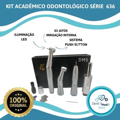 Imagem de KIT ACADEMICO ODONTOLOGICO KAVO SÉRIE 636 CP COM LED Peças de mão Odonto DENTISTA