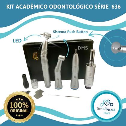 Imagem de KIT ACADEMICO ODONTOLOGICO KAVO SÉRIE 636 CP COM LED Peças de mão Odonto DENTISTA