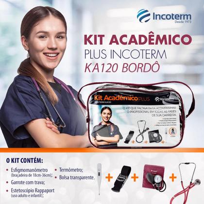 Imagem de Kit Acadêmico Plus Ka120 Bordô Incoterm