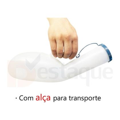 Imagem de Kit Acamado Comadre Plástica Grande + Papagaio Plástico