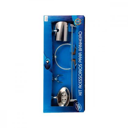 Imagem de Kit Aces.P/Wc Hidrolar Inox  5Pc