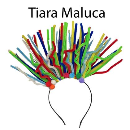 Imagem de Kit Acessório Fantasia: Tiara Molinha Maluca + Torre 6 Cores Sombra Neon - Carnaval Festa Balada