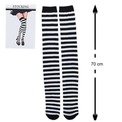 Imagem de Kit Acessório Fantasia Wandinha Halloween: Peruca Trança + Tiara Mãozinha + Meia 7/8 = 3 Produtos Temáticos