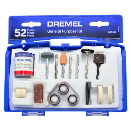 Imagem de Kit Acessorio para retifica 687 uso geral com 52 pecas 26150687AA DREMEL