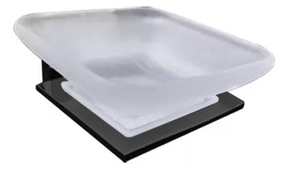 Imagem de Kit Acessorios 6 Pecas Aco Inox Para Banheiro De Parede Luxo Preto 9700h Luuk Young