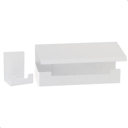 Imagem de Kit Acessórios Banheiro 4 Peças Branco Com Adesivo 3M SF.ELG