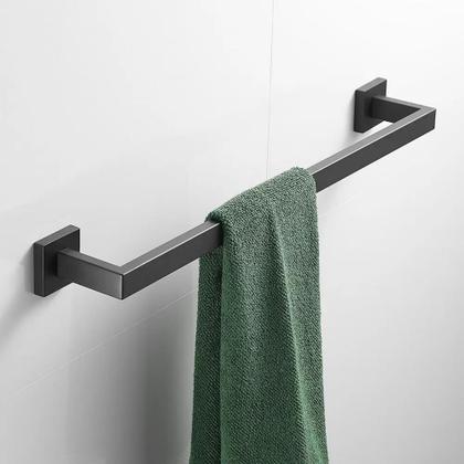 Imagem de Kit Acessórios Banheiro Inox 304 5 Peças Alto Luxo Premium Toalheiro Porta Papel Ganchos Instalação Completa