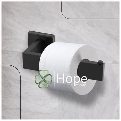 Imagem de Kit Acessórios Banheiro Inox 304 Lavabo Conjunto Preto Fosco