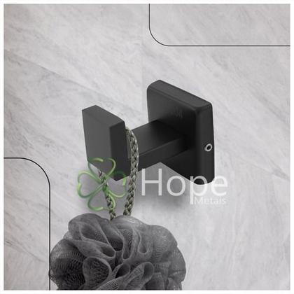 Imagem de Kit Acessórios Banheiro Inox 304 Lavabo Conjunto Preto Fosco